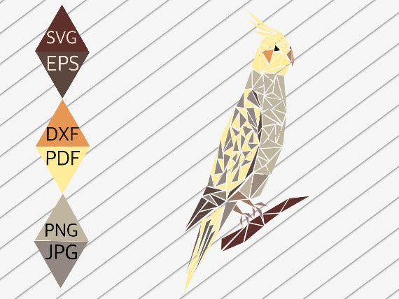 Pearl Cockatiel Bird SVG