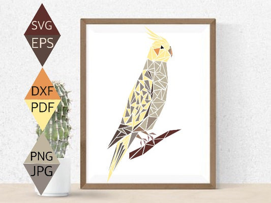 Pearl Cockatiel Bird SVG