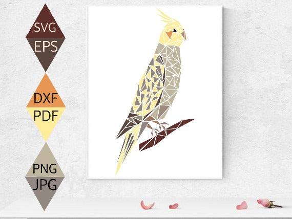 Pearl Cockatiel Bird SVG