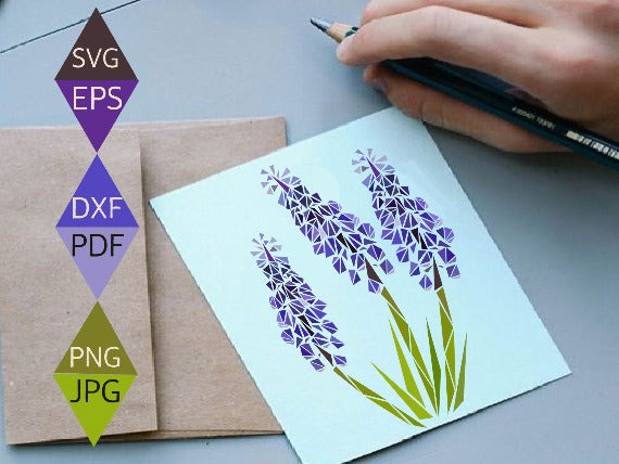 Purple Grape Hyacinth Flower Svg