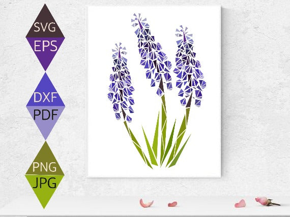 Purple Grape Hyacinth Flower Svg