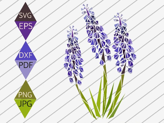 Purple Grape Hyacinth Flower Svg