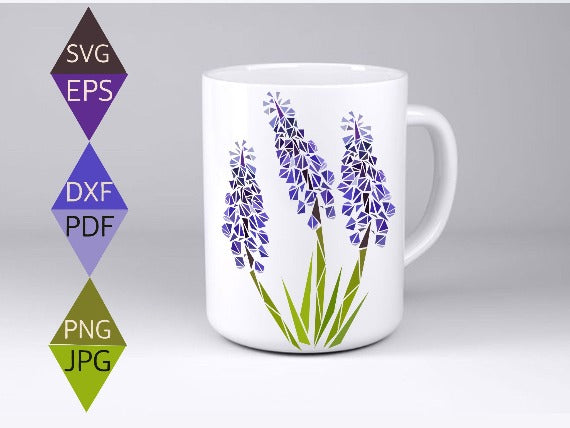 Purple Grape Hyacinth Flower Svg