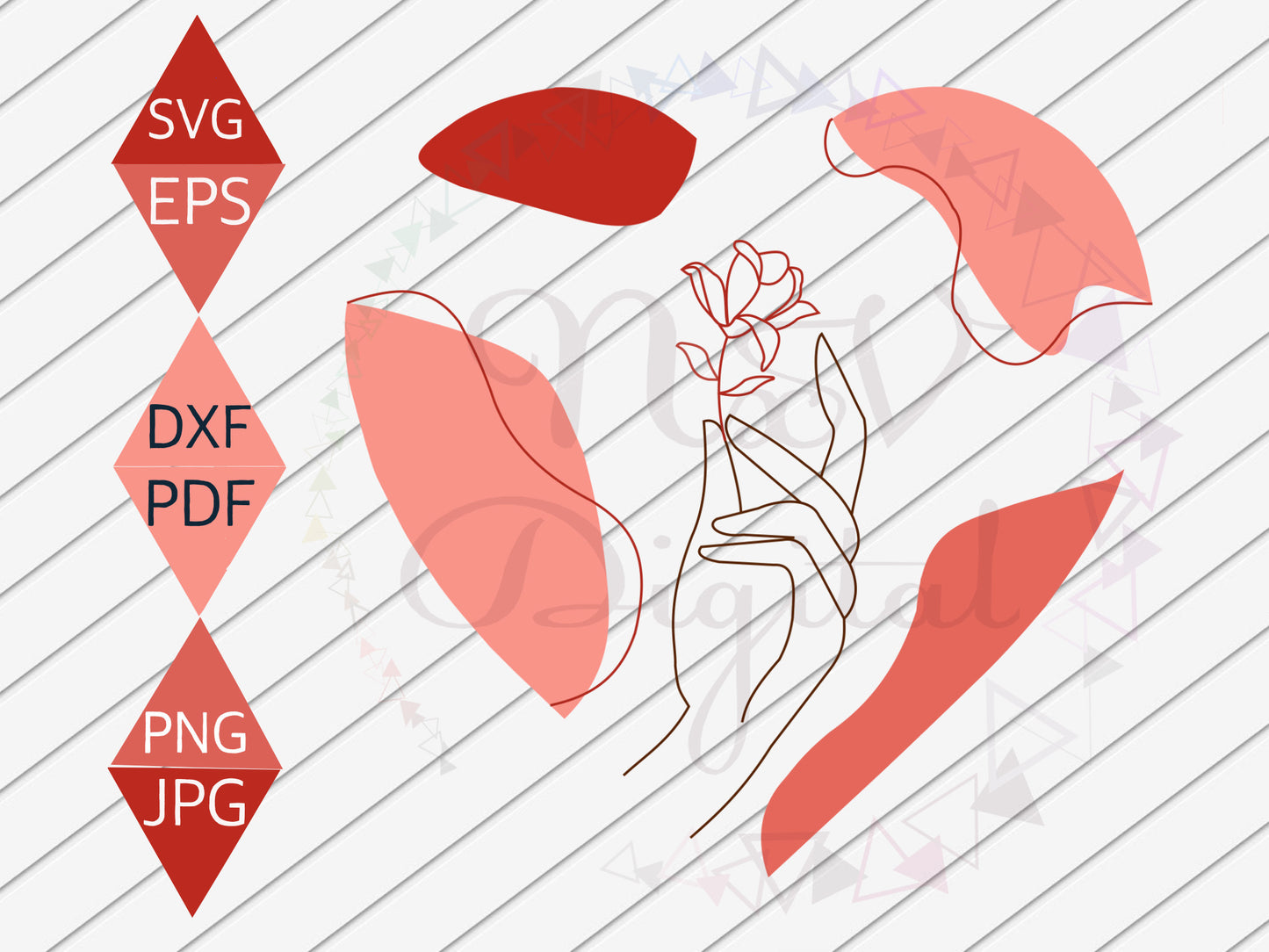 Bohemian Valentines Day Svg