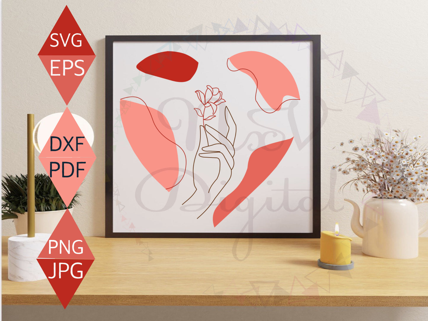 Bohemian Valentines Day Svg