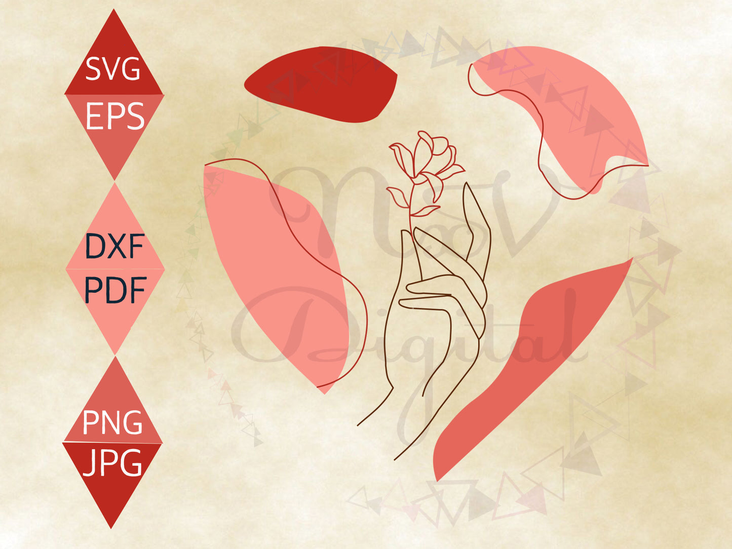 Bohemian Valentines Day Svg