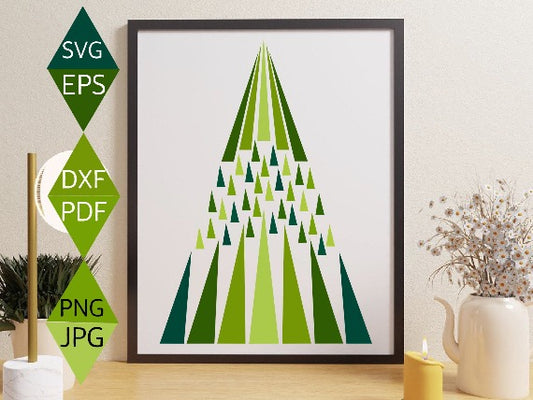 Eclectic Christmas Tree Svg