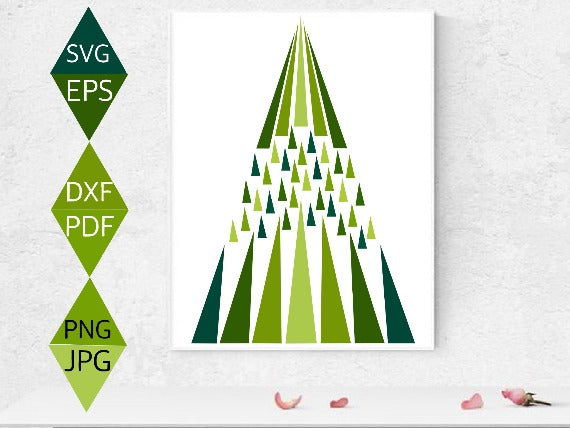 Eclectic Christmas Tree Svg