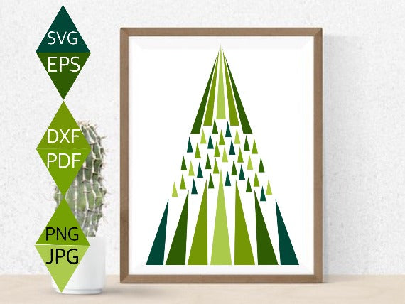 Eclectic Christmas Tree Svg