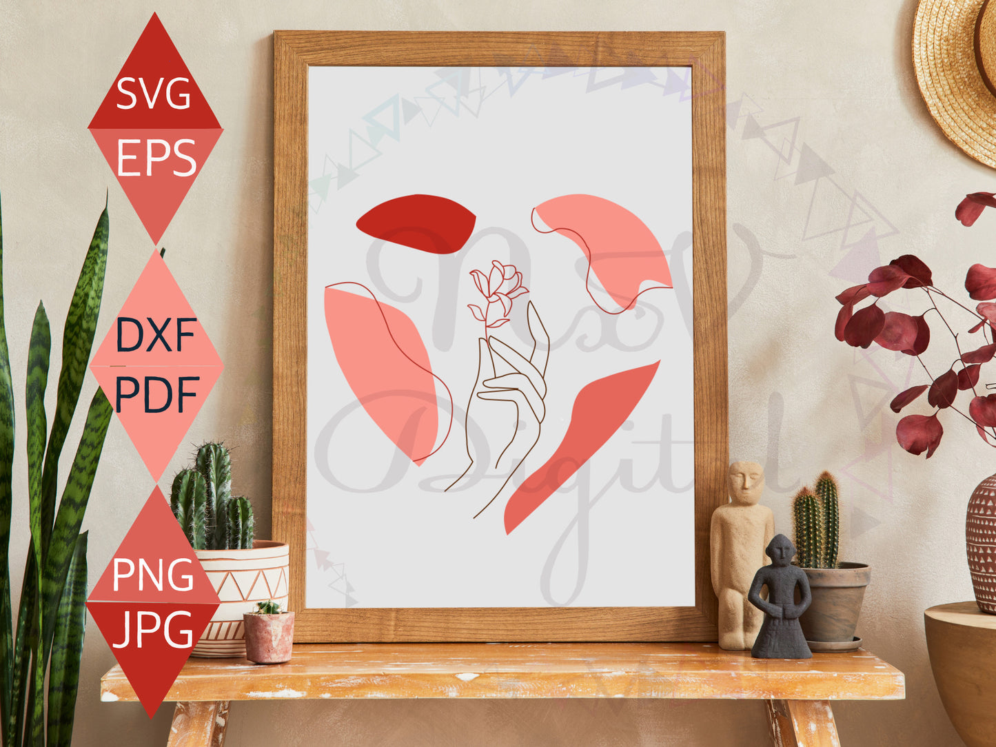 Bohemian Valentines Day Svg