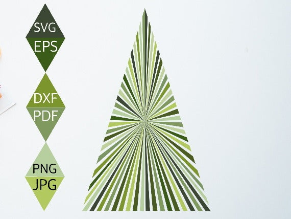 Contemporary Christmas Tree Svg