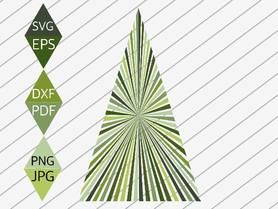 Contemporary Christmas Tree Svg