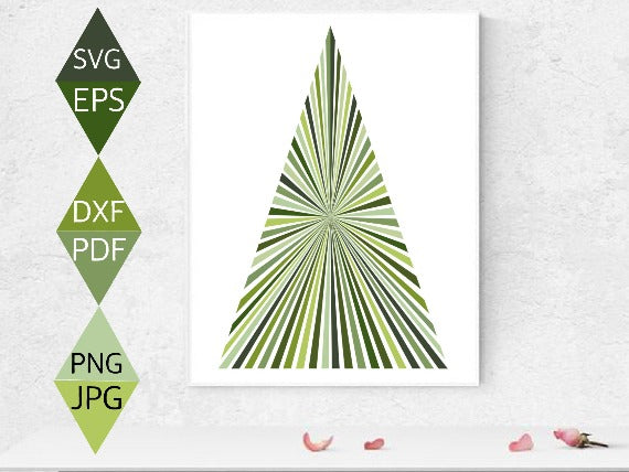 Contemporary Christmas Tree Svg