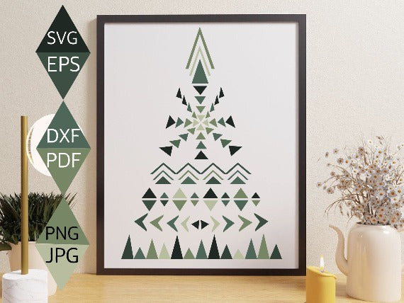 South Western Christmas Tree Svg