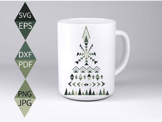 South Western Christmas Tree Svg