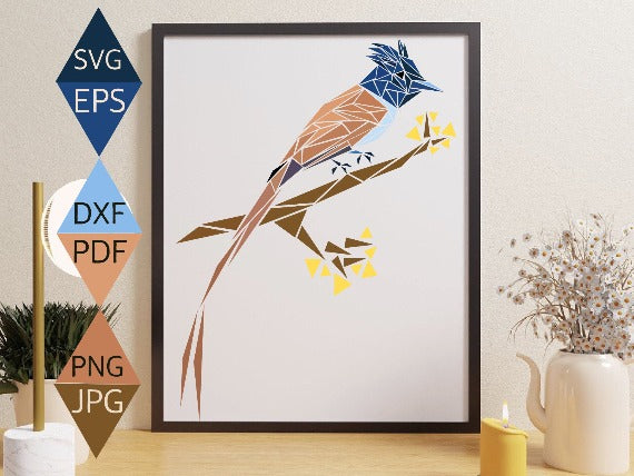 Indian Flycatcher Bird SVG