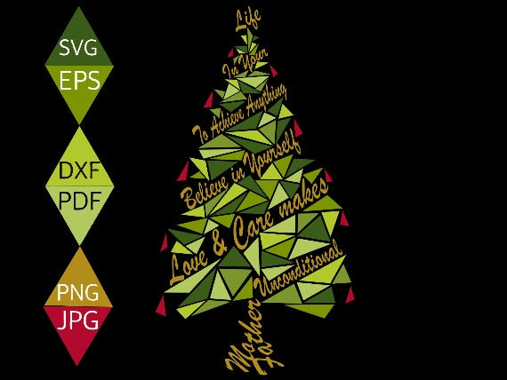 Family Christmas Tree Svg