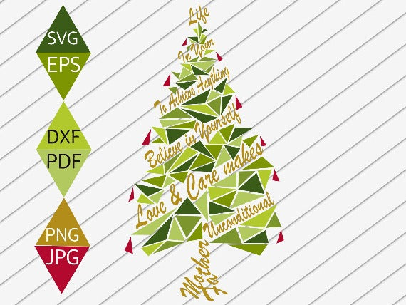 Family Christmas Tree Svg