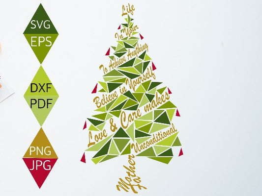 Family Christmas Tree Svg