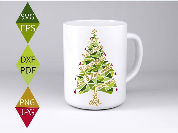 Family Christmas Tree Svg