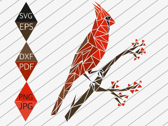 Northern Cardinal Bird SVG