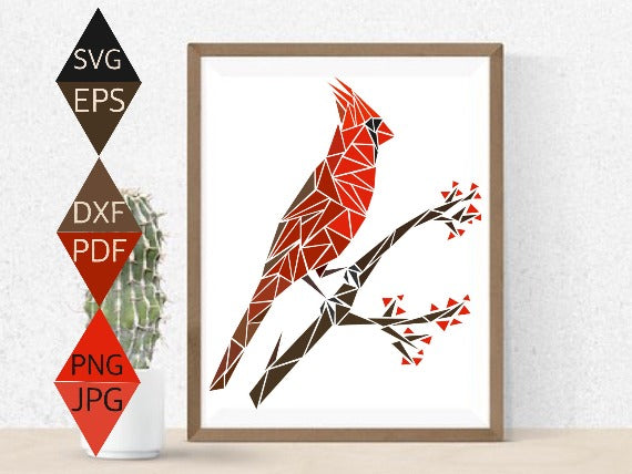 Northern Cardinal Bird SVG