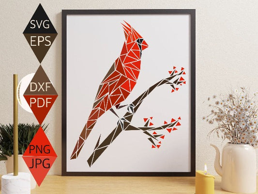 Northern Cardinal Bird SVG