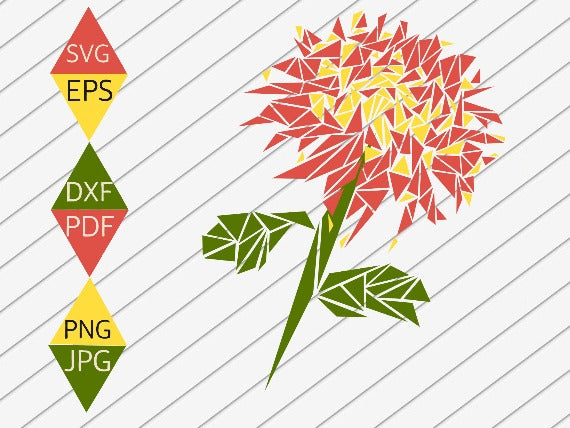 Chrysanthemum Flower Svg