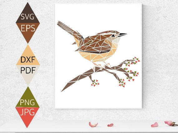 Caroline Wren Bird SVG