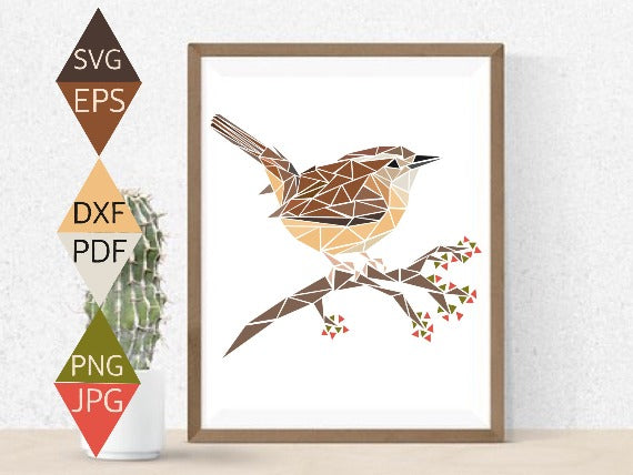 Caroline Wren Bird SVG