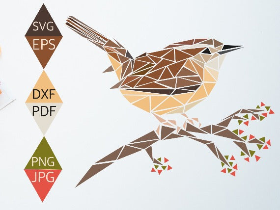 Caroline Wren Bird SVG