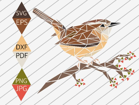 Caroline Wren Bird SVG