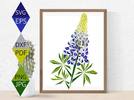 Purple Lupine Flower Svg