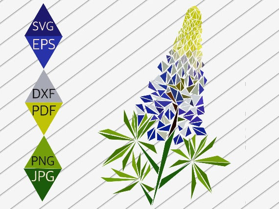 Purple Lupine Flower Svg