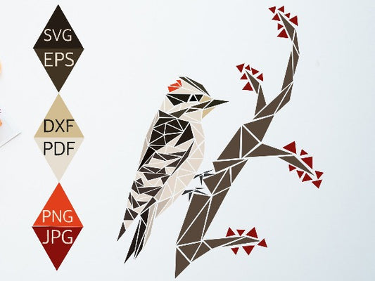 Downy Woodpecker Bird SVG