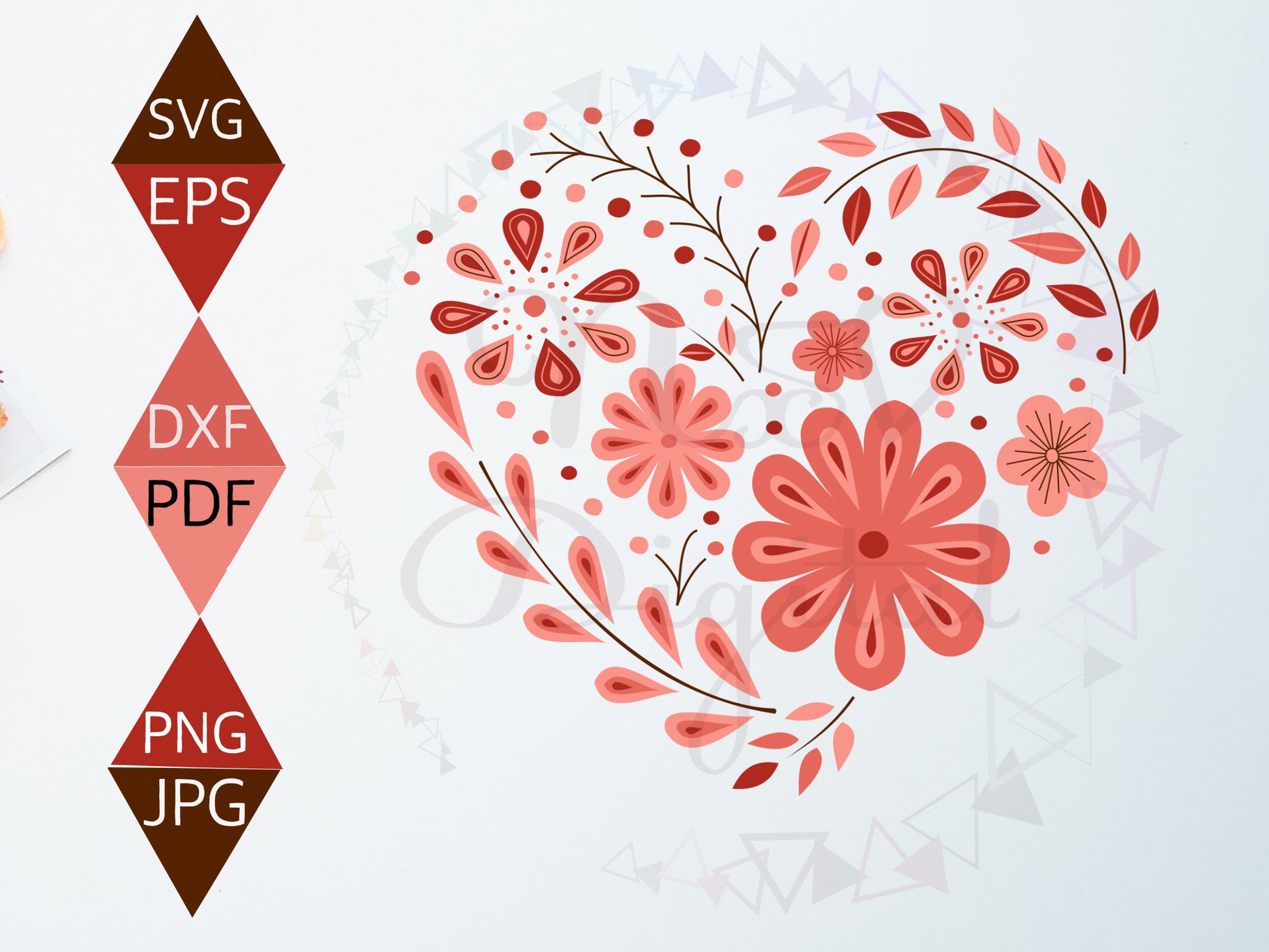 Modern heart shaped vector design