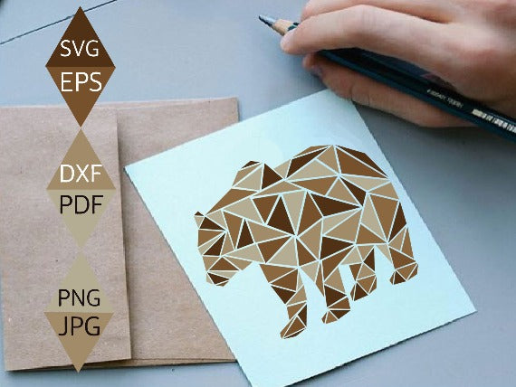 Rustic Brown Bear Svg