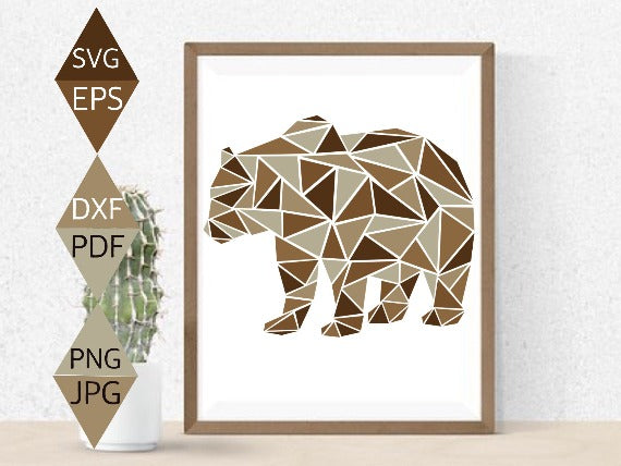 Rustic Brown Bear Svg