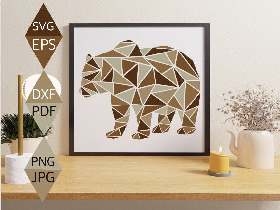 Rustic Brown Bear Svg