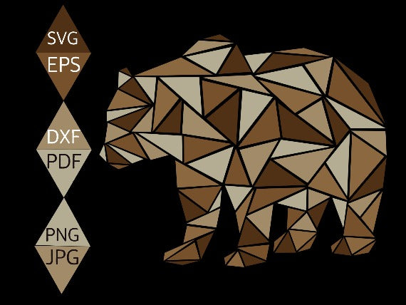 Rustic Brown Bear Svg