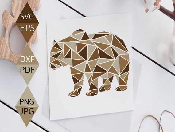 Rustic Brown Bear Svg