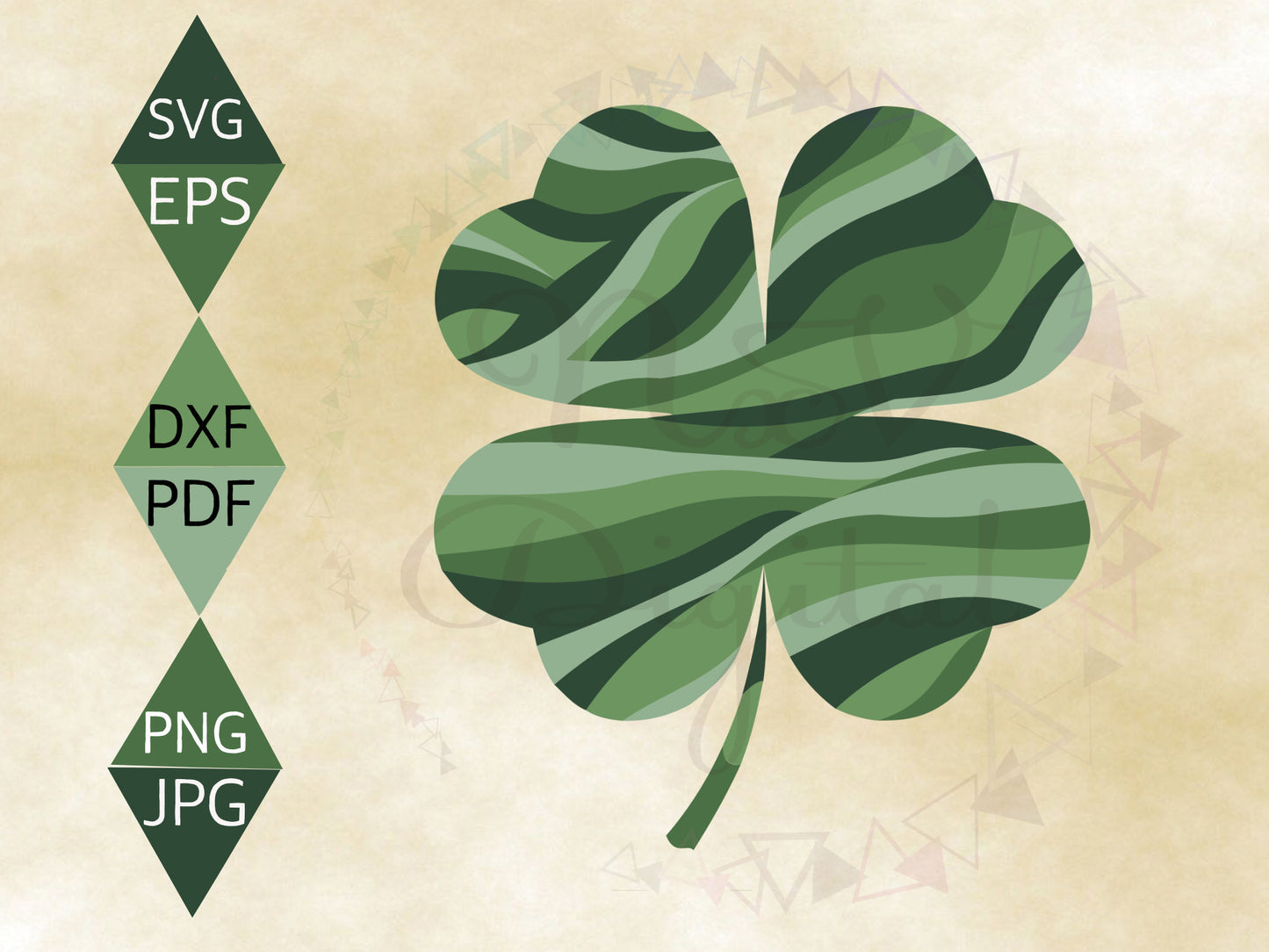 Contemporary St. Patricks Day Lucky Charm Svg