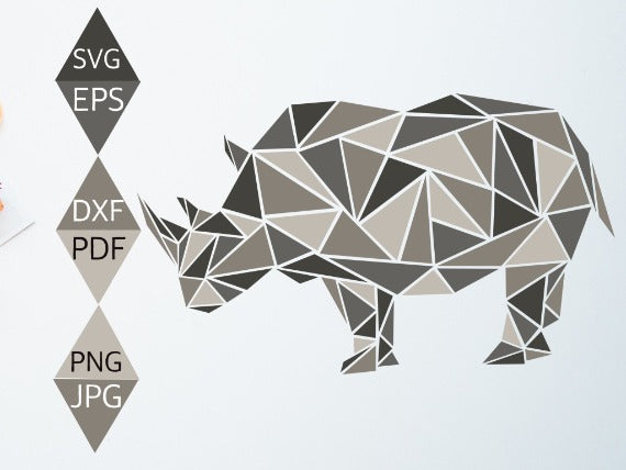 Rustic Rhinoceros Svg