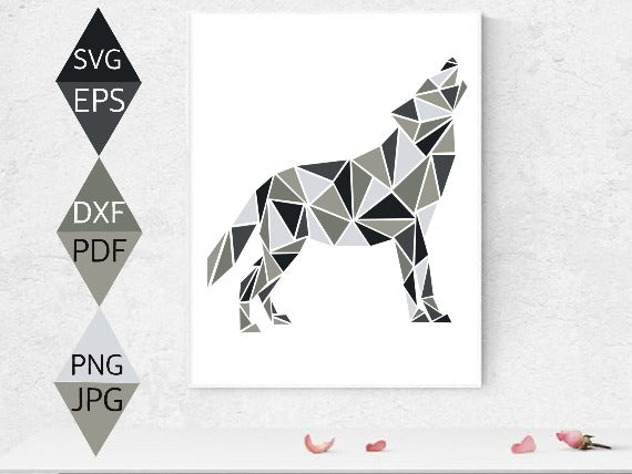 Snow Grey Wolf Svg