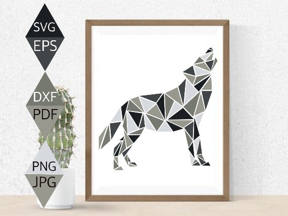 Snow Grey Wolf Svg