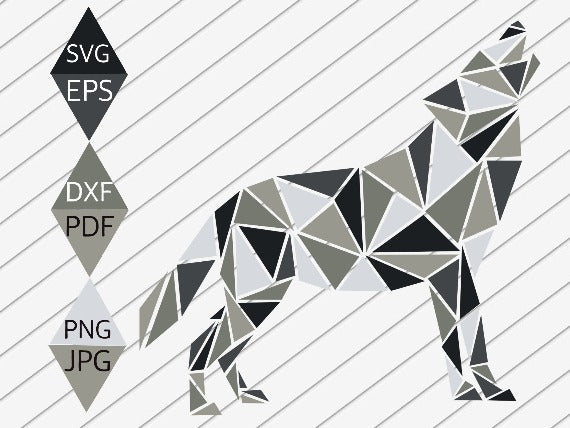 Snow Grey Wolf Svg