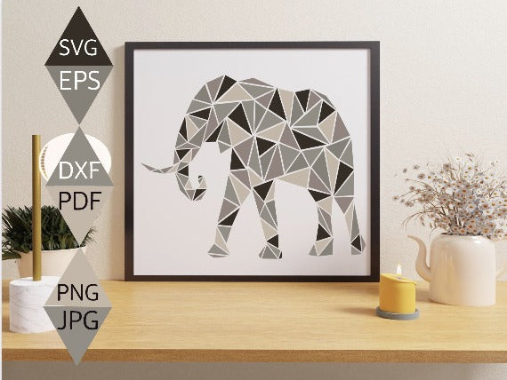 Rustic Elephant Svg