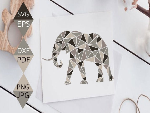 Rustic Elephant Svg