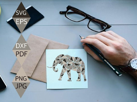 Rustic Elephant Svg