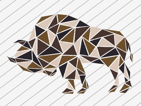 Rustic Bison Buffalo Svg